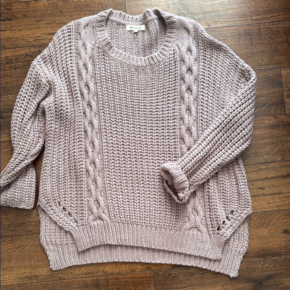 Purple knit sweater